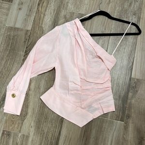 Pink one sleeve shirt